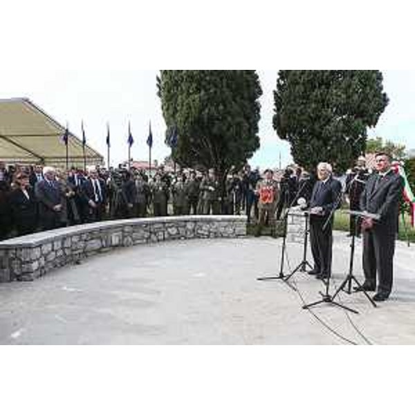 Sergio Mattarella (Presidente Repubblica Italiana) e Borut Pahor (Presidente Repubblica Slovenia) - Doberdò del Lago 26/10/2016