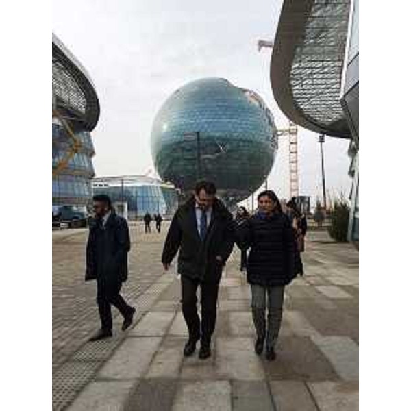 Debora Serracchiani (Presidente Regione Friuli Venezia Giulia) visita l'area di EXPO 2017 accompagnata da Stefano Ravagnan (Ambasciatore d'Italia in Kazakistan) - Astana 03/11/2016