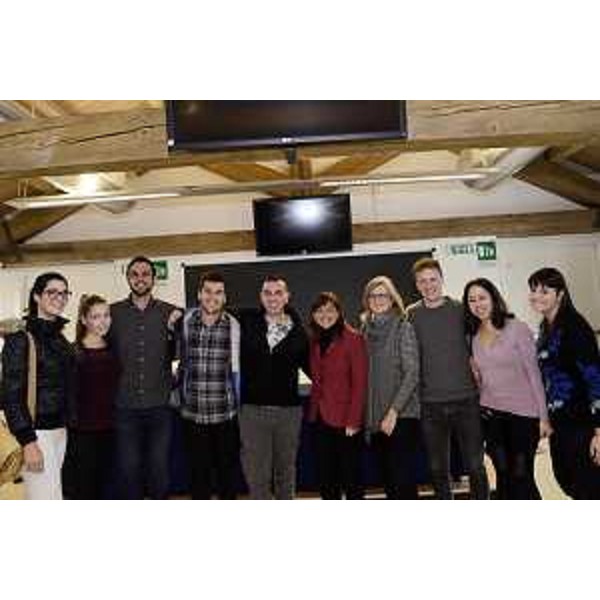 Debora Serracchiani (Presidente Regione Friuli Venezia Giulia) con studenti del Corso di Relazioni pubbliche, nella sede dell'Università di Udine - Gorizia 07/11/2016