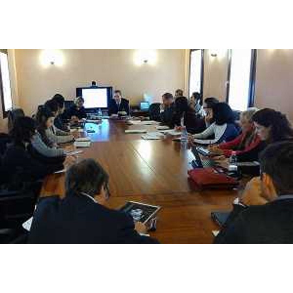 Sergio Bolzonello (Vicepresidente Regione FVG e assessore Attività produttive, Turismo e Cooperazione) alla riunione del Tavolo di partenariato dell'area del Distretto del Mobile - Pordenone 07/11/2016
