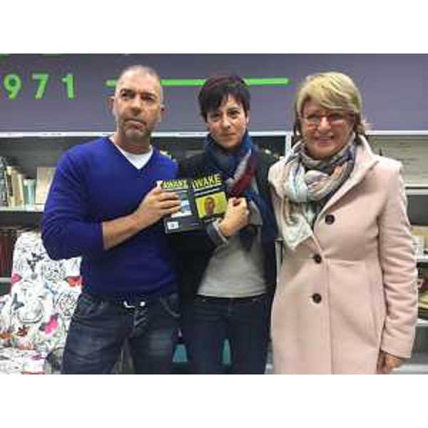 Thierry Adam (Fitness coach), Irene Giurovich (Giornalista) e Maria Sandra Telesca (Assessore regionale Salute) alla presentazione del libro "Awake - La storia di Thierry Adam", alla Libreria Friuli - Udine 12/11/2016