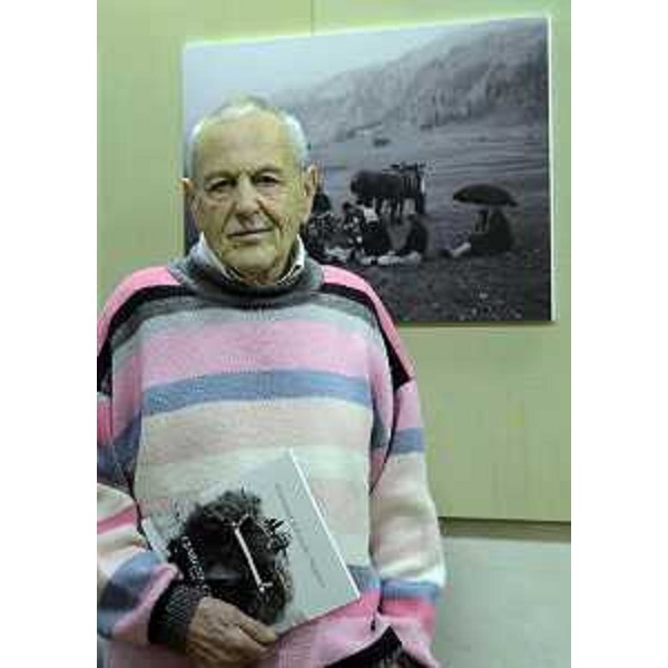 Giovanni Edoardo Nogaro all'inaugurazione della sua mostra fotografica "Cjargne Carnia (1960-1975)", in Consiglio regionale - Trieste 22/11/2016