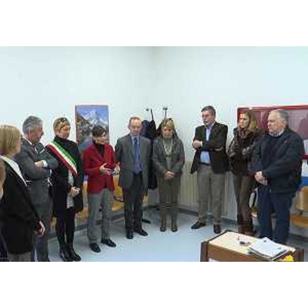 Mara Beorchia (Sindaco Ovaro), Debora Serracchiani (Presidente Regione Friuli Venezia Giulia), Pierpaolo Benetollo (Direttore generale AAS n. 3) e Maria Sandra Telesca (Assessore regionale Salute) all'inaugurazione del CAP di montagna 1.1 sede di Ovaro - 30/11/2016