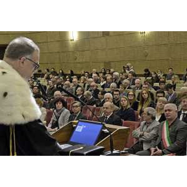 Maurizio Fermeglia (Rettore) alla cerimonia di inaugurazione dell'Anno accademico 2016-2017 dell'Università degli Studi - Trieste 05/12/2016