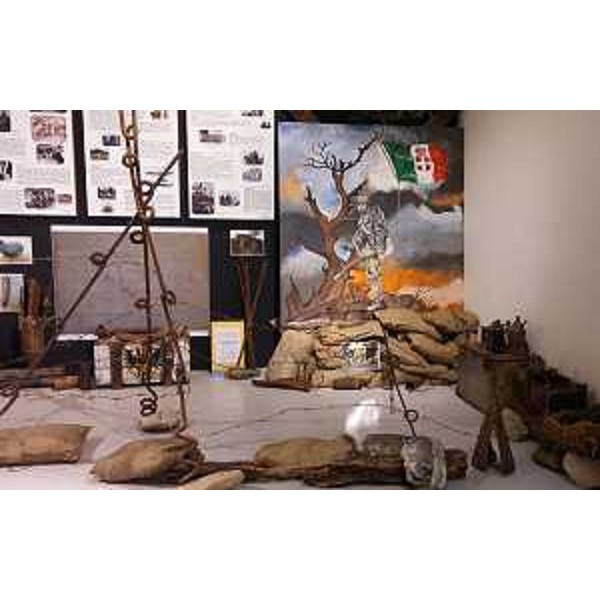 Un allestimento della mostra sulla Grande Guerra inaugurata oggi al Magazzino delle Idee, in Porto Vecchio - Trieste 06/12/2016
