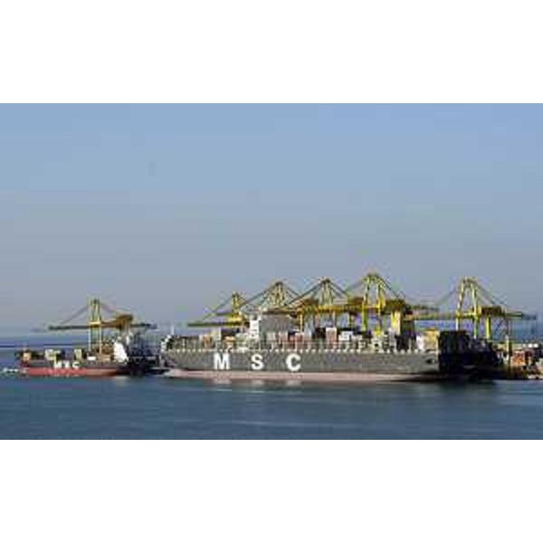 La portacontainer MSC Paloma attraccata al Molo VII del Porto Nuovo - Trieste 15/12/2016