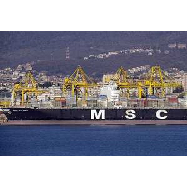La portacontainer MSC Paloma attraccata al Molo VII del Porto Nuovo - Trieste 15/12/2016