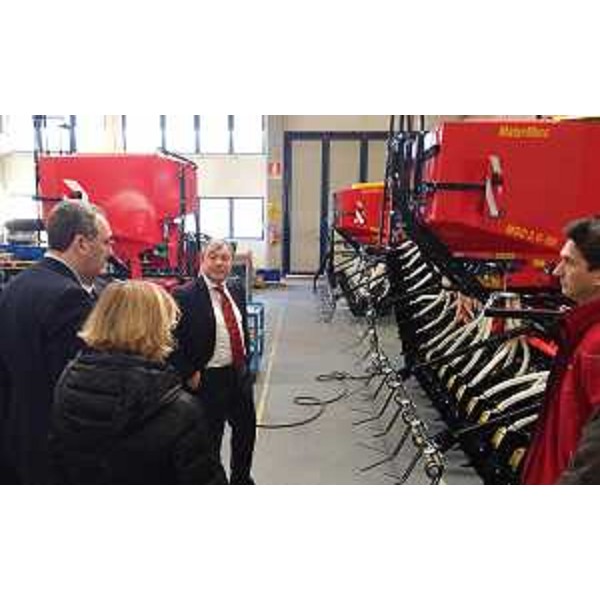 Sergio Bolzonello (Vicepresidente Regione FVG e assessore Attività produttive) visita l'Azienda MaterMacc con Andrea Bedosti (Consigliere delegato Gruppo Lovol Arbos) - San Vito al Tagliamento 22/12/2016