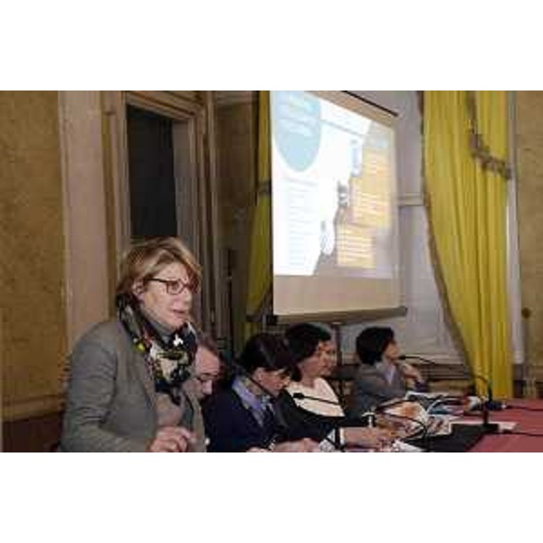 Maria Sandra Telesca (Assessore regionale Salute, Integrazione socio-sanitaria, Politiche sociali e Famiglia) durante la conferenza stampa di fine anno - Trieste 23/12/2016