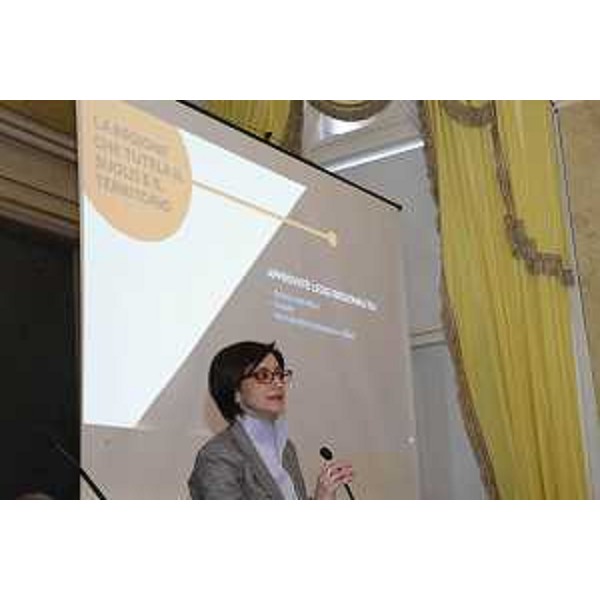 Sara Vito (Assessore regionale Ambiente ed Energia) durante la conferenza stampa di fine anno - Trieste 23/12/2016
