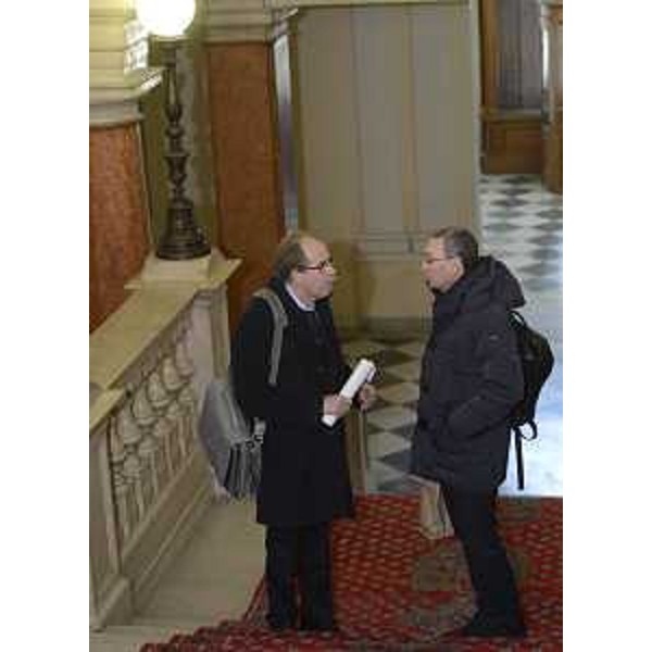 Gianni Torrenti (Assessore regionale Cultura, Sport e Solidarietà) e Sergio Bolzonello (Vicepresidente Regione FVG e assessore Attività produttive, Turismo e Cooperazione) nella sede della Regione FVG - Trieste 23/12/2016