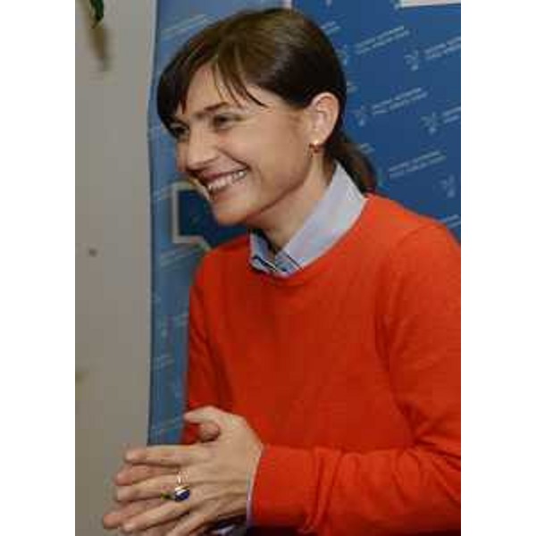 Debora Serracchiani (Presidente Regione Friuli Venezia Giulia) a margine della firma del contratto per i lavori del quarto lotto della terza corsia dell'Autostrada A4 - Udine 28/12/2016