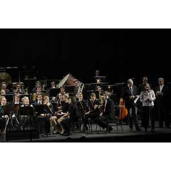 Debora Serracchiani (Presidente Regione Friuli Venezia Giulia) al concerto della European Spirit of Youth Orchestra e della Landesjugendblasorchester di Graz, alla Sala Tripcovich - Trieste 07/01/2017