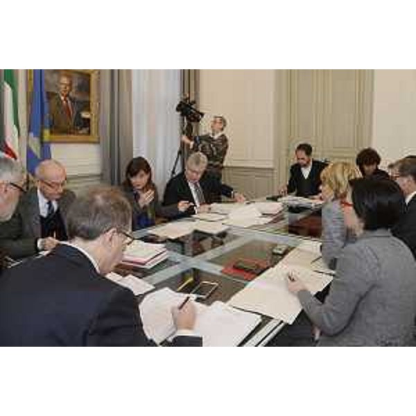 Riunione della Giunta regionale presieduta da Debora Serracchiani (Presidente Regione Friuli Venezia Giulia) - Trieste 13/01/2017