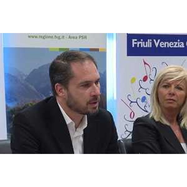 Cristiano Shaurli (Assessore regionale Risorse agricole e forestali) e Luisa De Marco (Presidente Udine Gorizia Fiere) alla presentazione della LII edizione di Agriest - Udine 19/01/2017