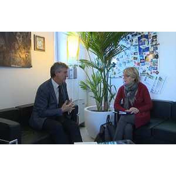 Mauro Giacca (Direttore generale ICGEB) riceve Maria Sandra Telesca (Assessore regionale Salute) all'International Centre for Genetic Engineering and Biotechnology / ICGEB - Trieste 19/01/2017