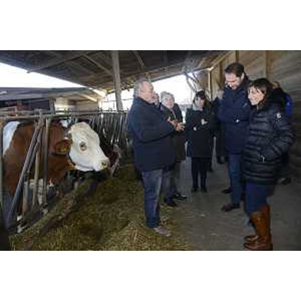 Giuseppe Zoff accoglie Debora Serracchiani (Presidente Regione Friuli Venezia Giulia) e Cristiano Shaurli (Assessore regionale Risorse agricole e forestali) all'Azienda agricola Zoff Agriturismo Borg da Ocjs - Borgnano Cormons (GO) 20/01/2017