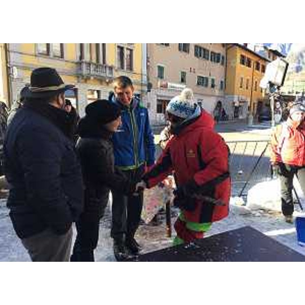 Debora Serracchiani (Presidente Regione Friuli Venezia Giulia) alla seconda edizione di Snow Art - Pontebba 22/01/2017