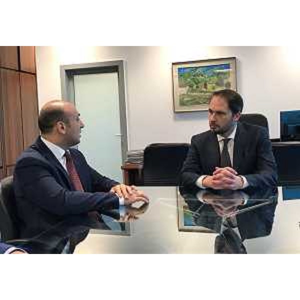 Mammad Ahmadzada (Ambasciatore Repubblica Azerbaigian a Roma) e Cristiano Shaurli (Assessore regionale Risorse agricole e forestali) - Udine 25/01/2017