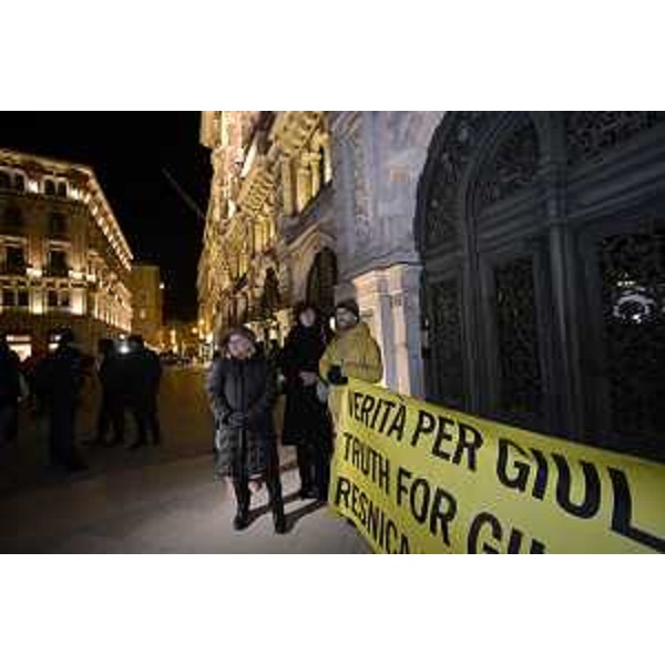 Loredana Panariti (Assessore regionale Lavoro, Formazione, Istruzione, Pari Opportunità, Politiche giovanili, Ricerca e Università) alla manifestazione di richiesta di verità e giustizia per Giulio Regeni a un anno di distanza dalla sua scomparsa - Trieste 25/01/2017