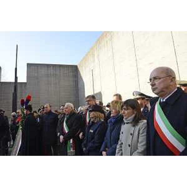 Annapaola Porzio (Commissario di Governo in FVG e prefetto Trieste), Debora Serracchiani (Presidente Regione Friuli Venezia Giulia) e Roberto Dipiazza (Sindaco Trieste) alla celebrazione del Giorno della Memoria alla Risiera di San Sabba - Trieste 27/01/2017