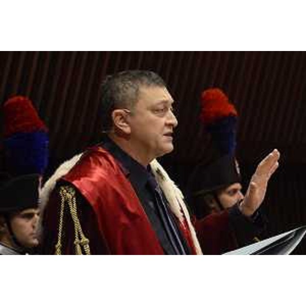 Oliviero Drigani (Presidente Corte d'Appello Trieste) alla cerimonia di apertura dell'Anno giudiziario - Trieste 28/01/2017