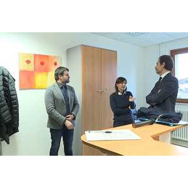 Francesco Brollo (Sindaco Udine), Debora Serracchiani (Presidente Regione Friuli Venezia Giulia) e Paolo Corder (Presidente Tribunale Udine) allo Sportello di Giustizia di prossimità - Tolmezzo 27/01/2017