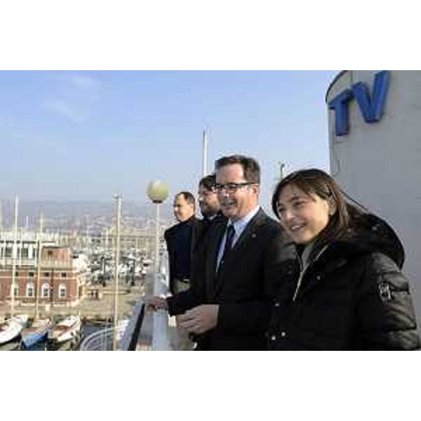 Marco Penso (Presidente STV) accompagna Debora Serracchiani (Presidente Regione Friuli Venezia Giulia) nella visita alla Società Triestina della Vela (STV) - Trieste 30/01/2017