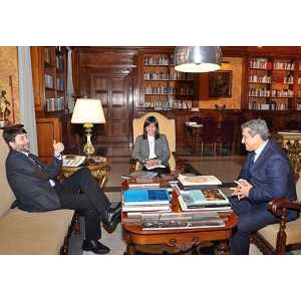 Dario Franceschini (Ministro Beni e Attività Culturali e Turismo), Debora Serracchiani (Presidente Regione Friuli Venezia Giulia) e Francesco Martines (Sindaco Palmanova) - Roma 08/02/2017