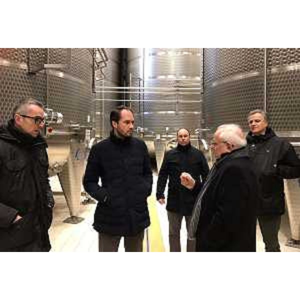 Cristiano Shaurli (Assessore regionale Risorse agricole e forestali) visita La Delizia Vini Viticoltori Friulani S.c.a. - Casarsa della Delizia 09/02/2017