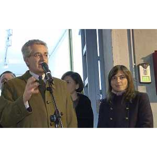 Antonio Zanardi Landi (Presidente Fondazione Aquileia) e Debora Serracchiani (Presidente Regione Friuli Venezia Giulia) all'inaugurazione della mostra "Made in Roma and Aquileia" - Aquileia 11/02/2017