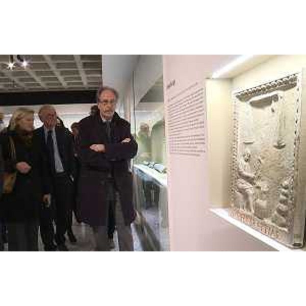 Gianni Torrenti (Assessore regionale Cultura, Sport e Solidarietà) all'inaugurazione della mostra "Made in Roma and Aquileia" - Aquileia 11/02/2017