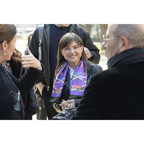 Debora Serracchiani (Presidente Regione Friuli Venezia Giulia) alla presentazione della serie TV "La porta rossa", alla Casa del Cinema - Roma 15/02/2017 (Foto Mario Cartelli / LaPresse)