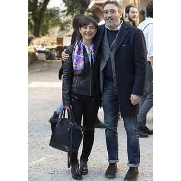 Debora Serracchiani (Presidente Regione Friuli Venezia Giulia) e Carmine Elia (Regista) alla presentazione della serie TV "La porta rossa", alla Casa del Cinema di Villa Borghese - Roma 15/02/2017 (Foto Mario Cartelli / LaPresse)