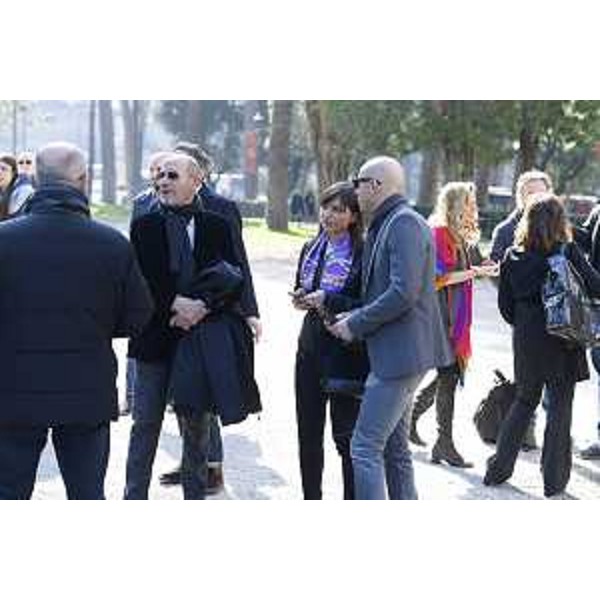 Debora Serracchiani (Presidente Regione Friuli Venezia Giulia) e Federico Poillucci (Presidente FVG Film Commission) alla presentazione della serie TV "La porta rossa", alla Casa del Cinema di Villa Borghese - Roma 15/02/2017 (Foto Mario Cartelli / LaPresse)