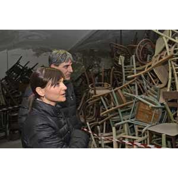 Debora Serracchiani (Presidente Regione Friuli Venezia Giulia) visita il Magazzino 18 del Porto Vecchio accompagnata da Piero Delbello (Direttore Istituto Regionale Cultura Istriano-fiumano-dalmata / IRCI) - Trieste 16/02/2017