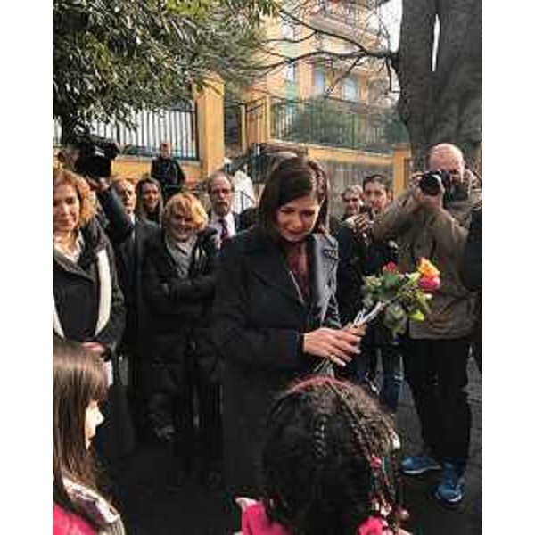 Laura Boldrini (Presidente Camera) durante la visita alla Fondazione Luchetta Ota D'Angelo Hrovatin - Trieste 17/02/2017