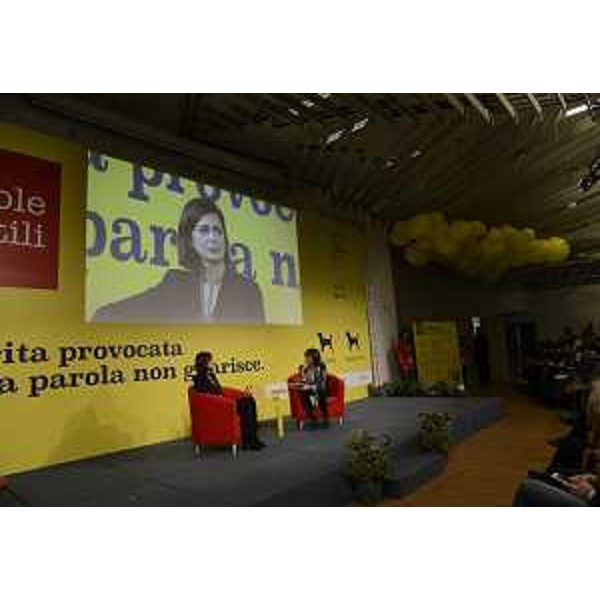 Laura Boldrini (Presidente Camera Deputati) alla prima giornata dell'evento "Parole O_Stili", alla Stazione Marittima - Trieste 17/02/2017