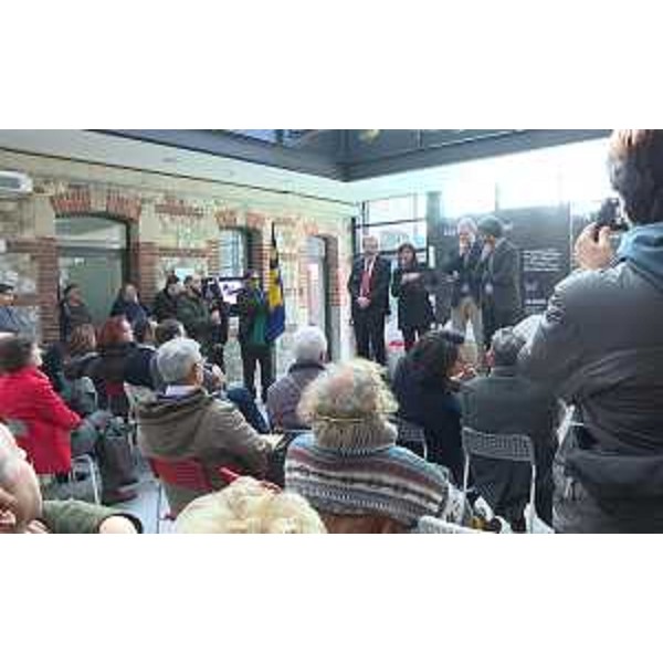 Furio Honsell (Sindaco Udine), Debora Serracchiani (Presidente Regione Friuli Venezia Giulia) e Federico Pirone (Assessore Cultura Comune Udine) all'inaugurazione dei lavori di recupero dell'area dell'ex macello per il Museo friulano di storia naturale - Udine 18/02/2017