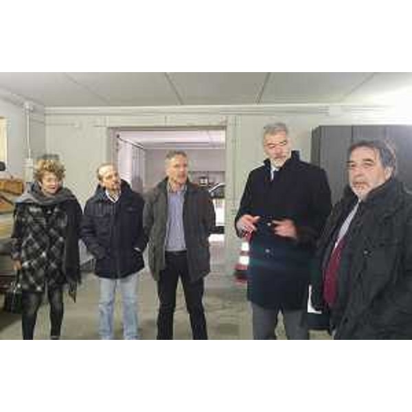 Paolo Panontin (Assessore regionale Protezione civile) e Renato Santin (Sindaco Chions) nella sede del Gruppo comunale di Protezione civile - Villotta di Chions 20/02/2017