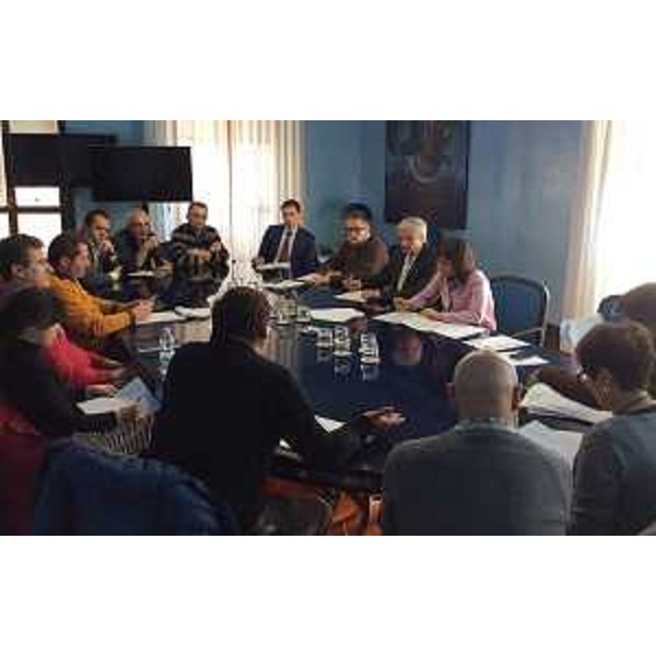 Debora Serracchiani (Presidente Regione Friuli Venezia Giulia) incontra i rappresentanti sindacali dello stabilimento della Finegil Editoriale S.p.A. di Gorizia - Trieste 27/02/2017