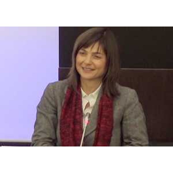 Debora Serracchiani (Presidente Regione Friuli Venezia Giulia) alla conferenza stampa di presentazione dell'organizzazione della fase finale dei Campionati europei di Calcio Under 21 del 2019, nella Sala polifunzionale della Presidenza del Consiglio dei Ministri - Roma 01/03/2017 (Foto LaPresse)