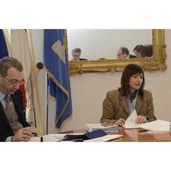 Debora Serracchiani (Presidente Regione Friuli Venezia Giulia) e Sergio Bolzonello (Vicepresidente Regione FVG e assessore Attività produttive, Turismo e Cooperazione) durante la riunione della Giunta - Trieste 03/03/2017