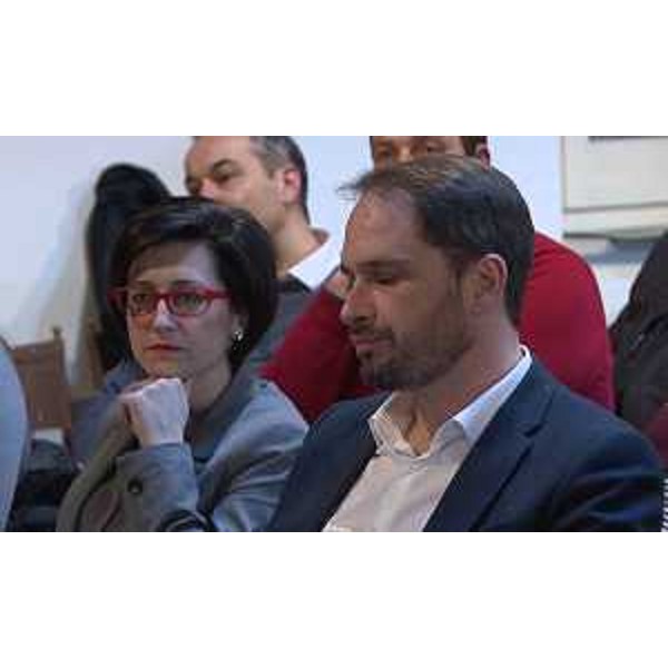 Gli assessori regionali Sara Vito (Ambiente ed Energia) e Cristiano Shaurli (Risorse agricole e forestali) alla consegna dei lavori di sistemazione del fiume Natissa- Aquileia 06/03/2017