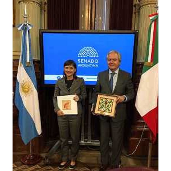 Debora Serracchiani (Presidente Regione Friuli Venezia Giulia) e Federico Pinedo (Presidente Senato Repubblica Argentina) - Buenos Aires 08/03/2017