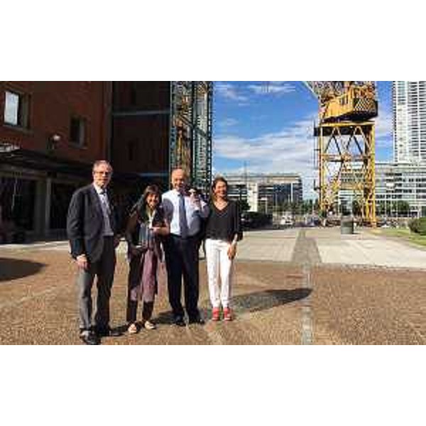 Gianni Torrenti (Assessore regionale Cultura, Sport e Solidarietà) e Debora Serracchiani (Presidente Regione Friuli Venezia Giulia) durante la visita a Puerto Madero - Buenos Aires 09/03/2017