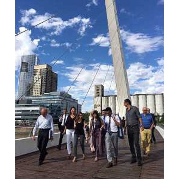 Debora Serracchiani (Presidente Regione Friuli Venezia Giulia) durante la visita a Puerto Madero - Buenos Aires 09/03/2017