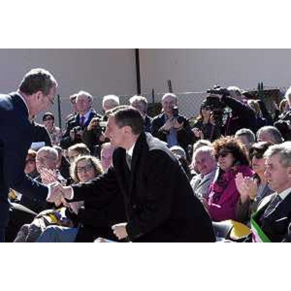 Sergio Bolzonello (Vicepresidente Regione Friuli Venezia Giulia) e Borut Pahor (Presidente Repubblica di Slovenia) all'inaugurazione della sede rinnovata dell'Istituto comprensivo statale con insegnamento bilingue sloveno-italiano Paolo Petricig - San Pietro al Natisone 11/03/2017