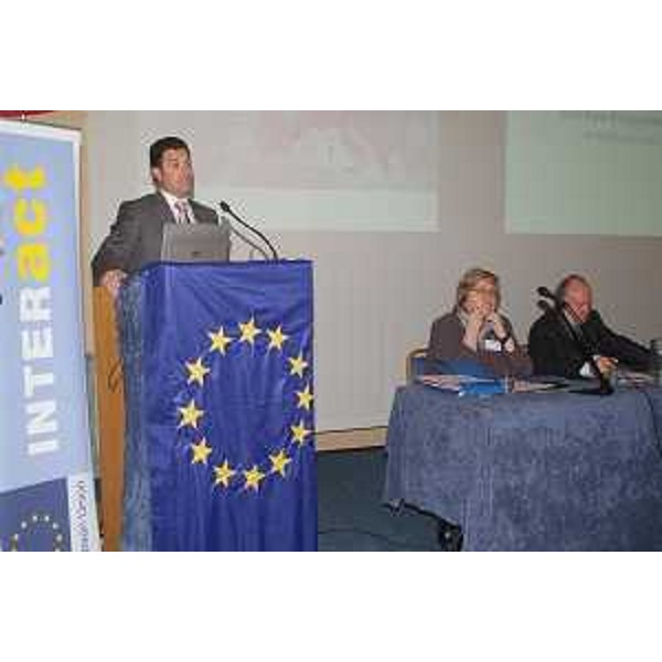 Franco Iacop (Assessore Regionale per le relazioni internazionali, comunitarie e autonomie locali) al convegno Interact (Trieste, 03/11/05)
