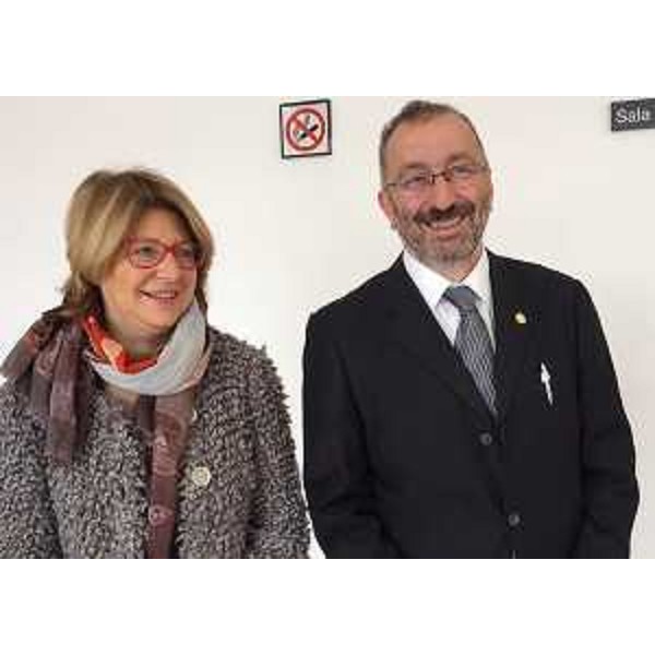 Maria Sandra Telesca (Assessore regionale Salute, Integrazione socio-sanitaria, Politiche sociali e Famiglia) e Roberto Calvani (Presidente Ordine Psicologi FVG) - Udine 18/03/2017